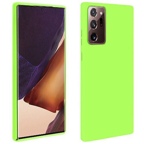 Avizar Coque Galaxy Note 20 Ultra Semi-rigide Soft Touch Compatible QI vert