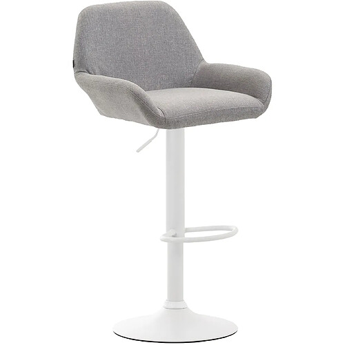 Non Tabouret de bar Braga tissu blanc