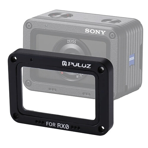 Wewoo Pour Sony RX0 Alliage d'aluminium noir flamme + verre trempé protecteur d'objectif avec vis et tournevis