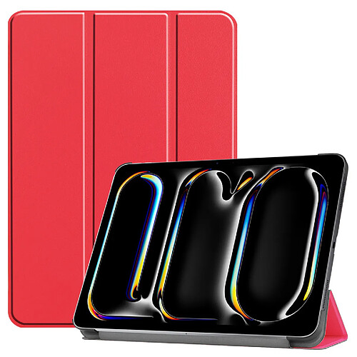 Xeptio Etui Smartcover rouge pour Apple IPad Pro 11 2024 avec coque cover protection interne - Housse iPad Pro 11 pouces 2024 (M4) case