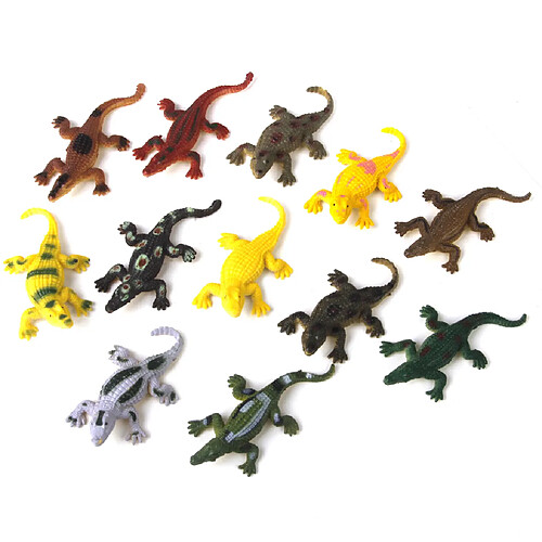 24pcs Modèle de Crocodile et Grenouille Figurines Jouets Animaux Réalistes