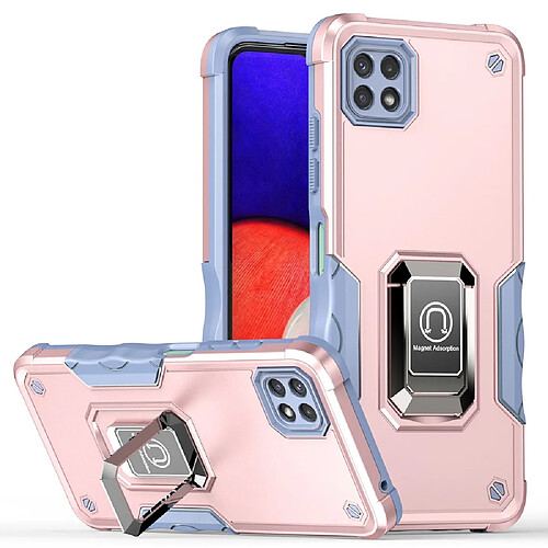 Coque en TPU antichoc avec béquille or rose pour votre Samsung Galaxy A22 5G (EU Version)