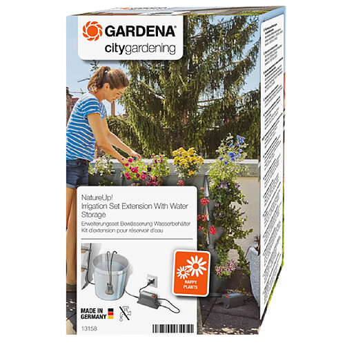 Gardena Natureup Kit de Réservoir d'Eau pour Extension de Arrosage Pots de Plantes, Gris,