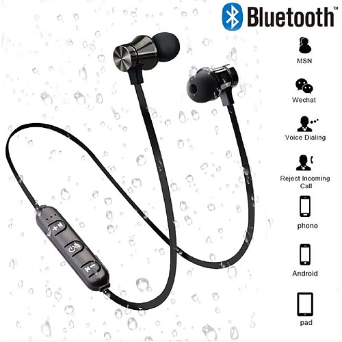 GUPBOO XT11 Sports sans fil en cours d'exécution Bluetooth casque casque antibruit actif pour téléphones et musique basse casque Bluetooth