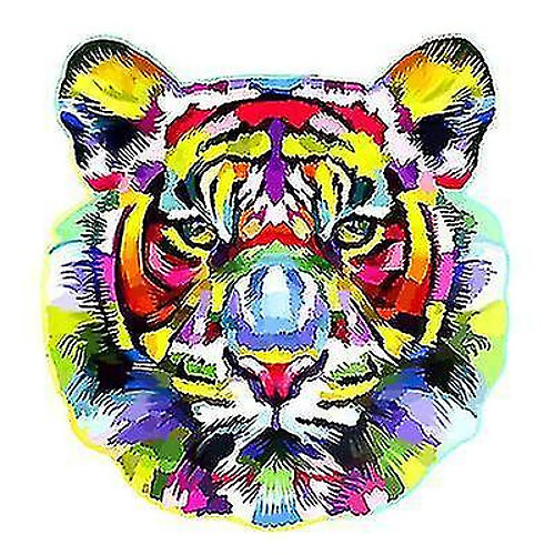 Universal Tiger Head Wood Jigsaw Puzzle Pizzle Game For Kids and Adults (A4)