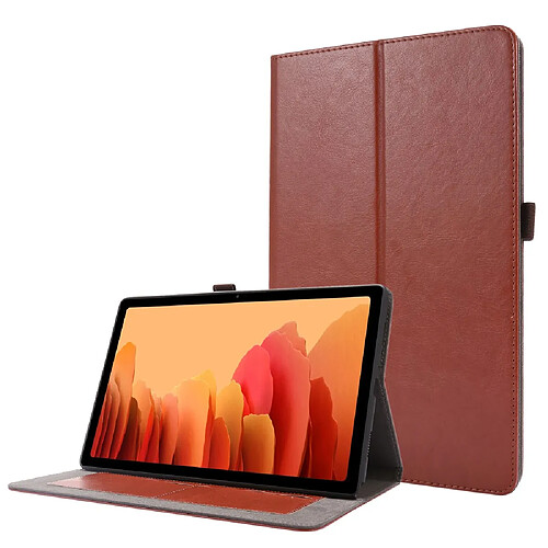 Etui en PU conception de cheval fou avec support marron pour votre Samsung Galaxy Tab A7 10.4 (2020)