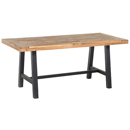 Beliani Table de jardin Bois Noir SCANIA