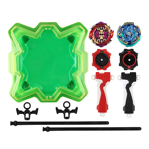 Combat de Gyroscope Toupie en Plastique avec Lanceur Jouets Cadeau pour Enfants