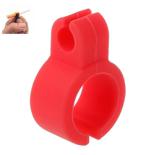 Wewoo 3 PCS Silicone Creative Cigarette Holder Smoking Ring Finger Anti-smoke Red