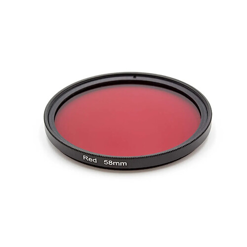 vhbw Filtre couleur rouge universel 58mm pour objectif Canon, Casio, Pentax, Olympus, Panasonic, Sony, Nikon