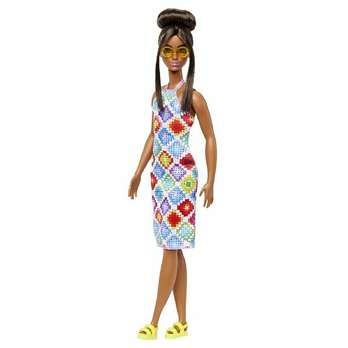 Ludendo Barbie fashionista robe crochet patchwork