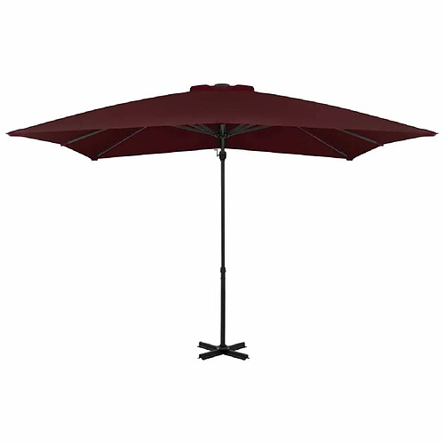 Maison Chic Parasol Jardin | Parasol déporté avec mat en aluminium Bordeaux 250x250 cm - GKD71782