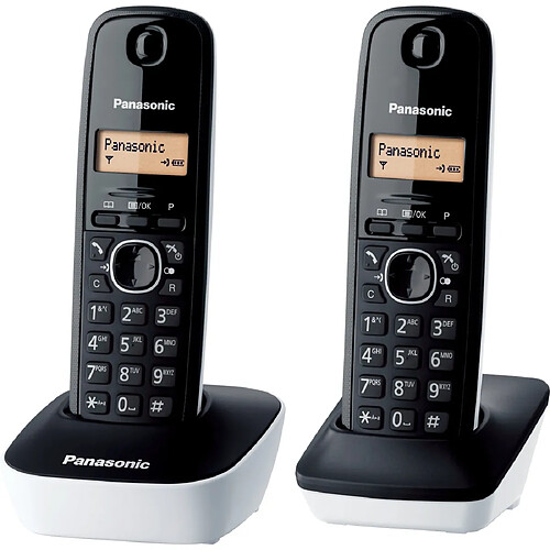 Téléphone sans fil duo dect noir - kxtg1612frw - PANASONIC