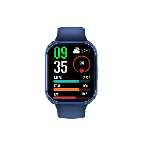 Promate Xwatch-TF2 Smartwatch gestion santé ActivLife écran TFT 5cm, BT 3.0 + BLE 5.2, appels sans fil, fitness, IP68 bleu