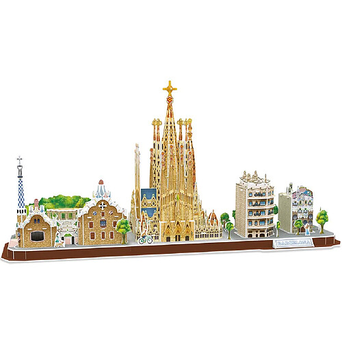 CubicFun Puzzle 3D City Line Barcelone (Tachan MC256h)