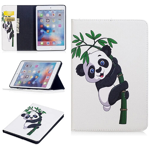 Etui en PU impression motif protection stand panda sur bambou pour votre Apple iPad Mini 4