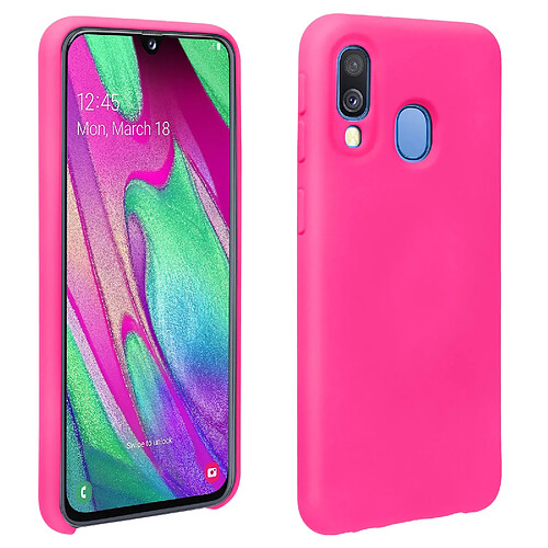 Avizar Coque Samsung Galaxy A40 Silicone Semi-rigide Mat Finition Soft Touch rose