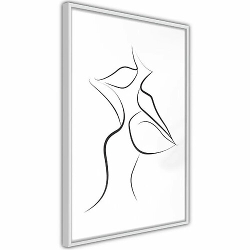 Paris Prix Affiche Murale Encadrée Passionate Closeness 30 x 45 cm Blanc