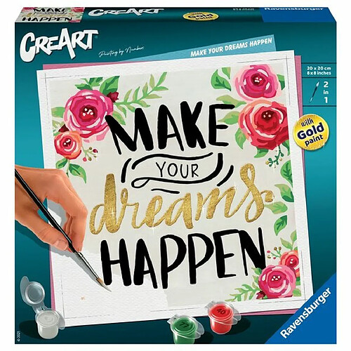 Ludendo Coffret de peinture par numéros Creart Carré - Make your dreams