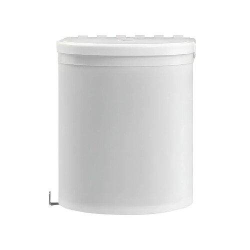 Vente-Unique Poubelle intégrée de cuisine plastique 12 litres blanc 02_0006062