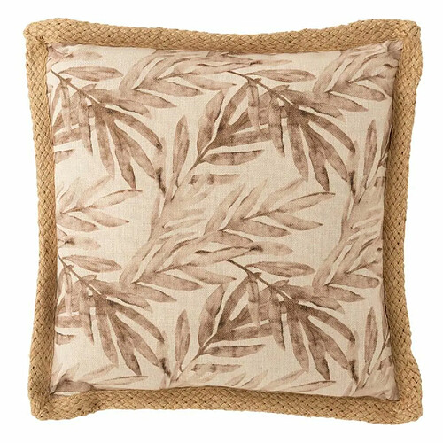 Paris Prix Coussin Déco Imprimé Feuille 49x49cm Naturel