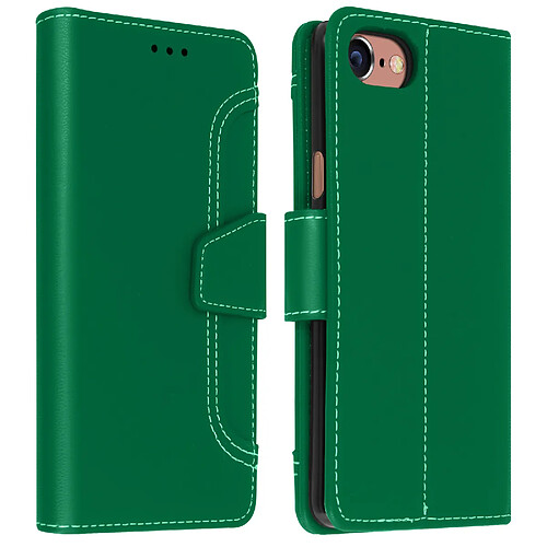 Avizar Housse iPhone SE 2022, 2020 et 8, 7, 6S, 6 Portefeuille Fonction Support vert