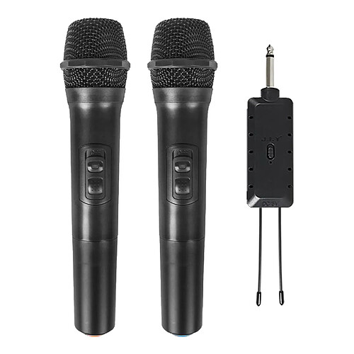 2 pièces Sans Fil Microphone Professionnel de Poche Système Microphone pour La Maison Karaoké