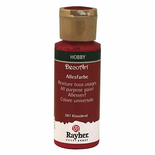 Rayher Peinture acrylique tous usages mat 59 ml - Rouge classique