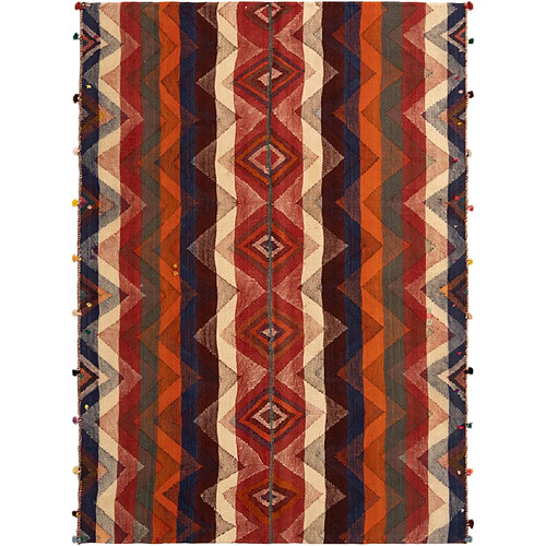 Vidal Tapis de laine 185x128 rouge Jajim