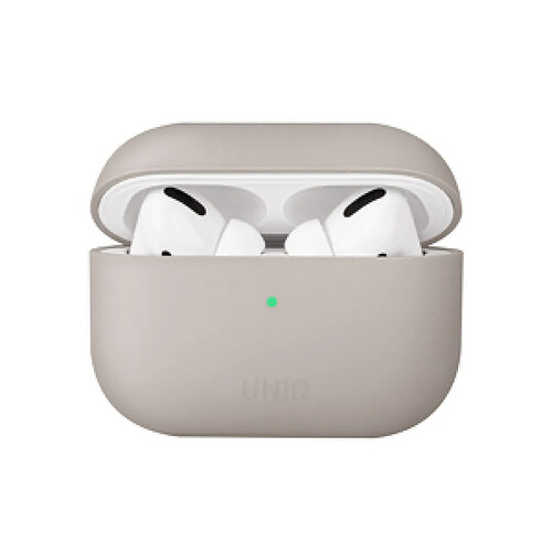 Uniq lino hybrid liquid silicone airpods pro coque beige ivory