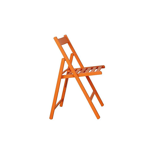 Italiadoc Chaise pliante en bois orange.