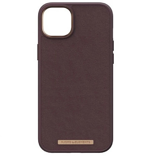 NJORD Coque pour iPhone 14 Plus en Cuir Marron foncé