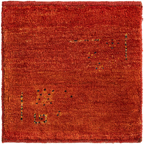 Vidal Tapis de laine 50x45 rouge Gabbeh