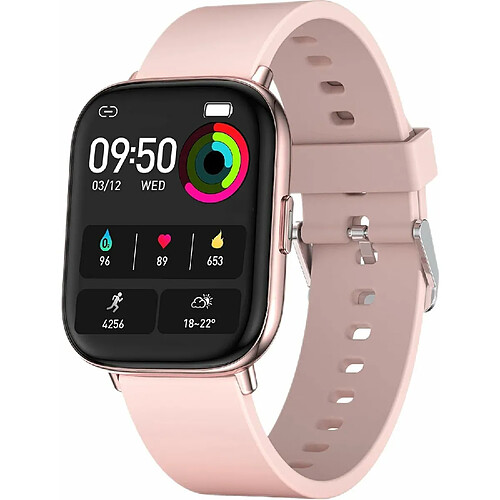 Vendos85 Montre Connectée Intelligente Homme, 1,7 Pouces IP68 étanche rose