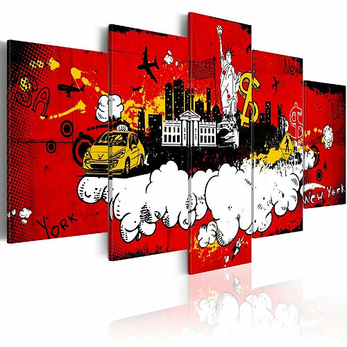 Paris Prix Tableau Imprimé New York : Comic 50 x 100 cm