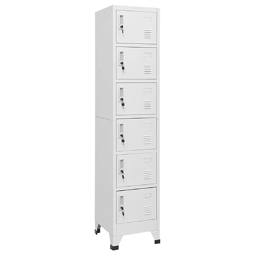 vidaXL Armoire à casiers Gris clair 38x40x180 cm Acier