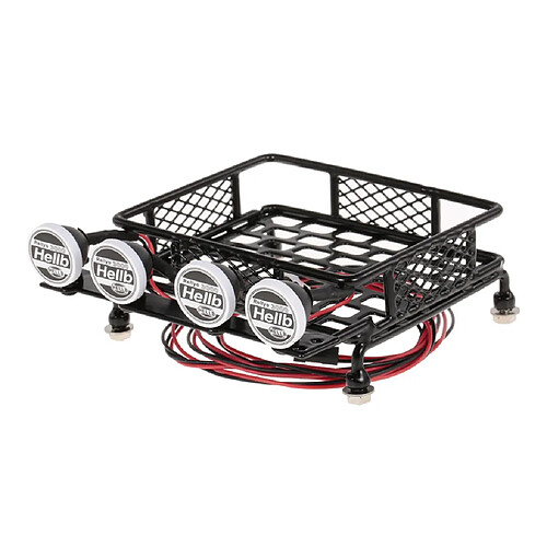 RC 1:10 Porte-bagages De Toit En Métal Avec 4 LED Pour Voiture De Buggy Sur Chenilles