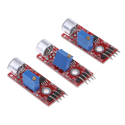 3pcs Module De Capteur De Microphone Sonore De Haute Sensibilité Pour Arduino