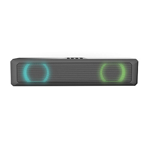 Universal Haut-parleur Bluetooth haut-parleur sans fil câblé haut-parleur basse stéréo ultra-bas lumière LED couleur haut-pareil Bluetooth haut-parleur câblé option | subwoofer (noir)