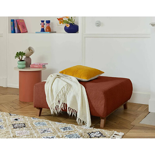 Bestmobilier Cristal - pouf modulable - 95 cm - en velours texturé