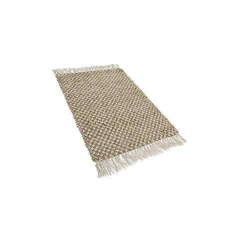 Beliani Tapis beige à carreaux 50 x 80 cm ZERDALI