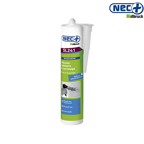 Nec + Mastic Silicone sanitaire SL241 NEC+ transparent 310ml