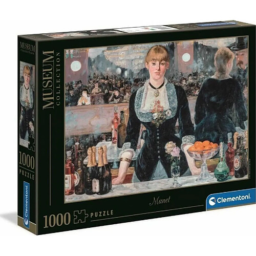 Clementoni- Museum Collection Bar Folie Bergers 1000 pièces, Art, Puzzle Artiste, Divertissement pour Adulte-fabriqué en Italie, 39661, Multicolore, Medium