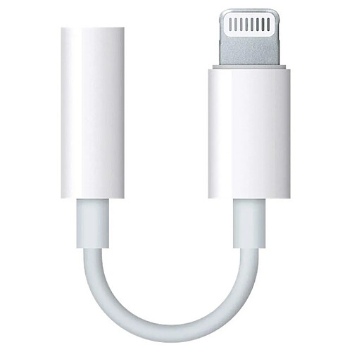 Adaptateur câble Type lightning vers prise jack 3.5mm audio écouteur Blanc pour iPhone 7 -Visiodirect -