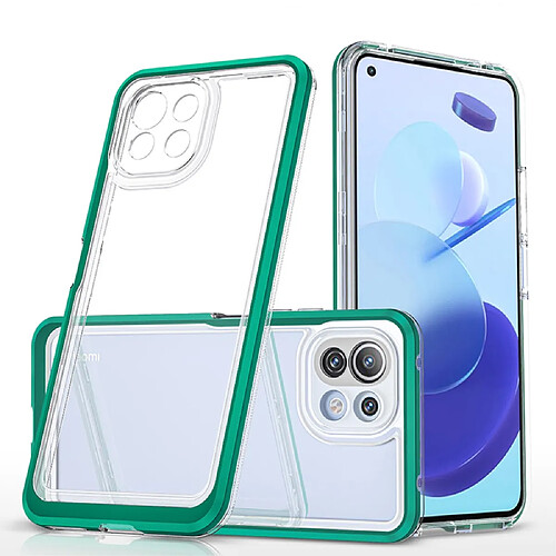 Coque en TPU + acrylique anti-chute, hybride vert noirâtre pour votre Xiaomi Mi 11 Lite 4G/5G/11 Lite 5G NE