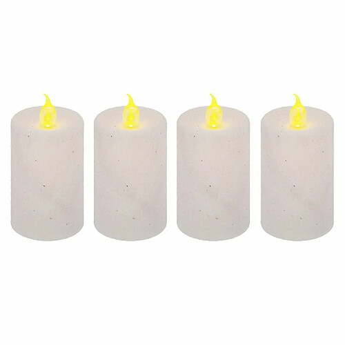 Lot de 4 Bougies Votives Colorama 7cm Blanc