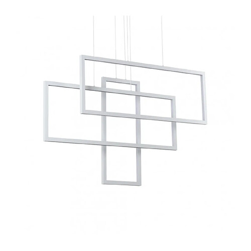 Ideal Lux Suspension LED intégré Frame 1 ampoule Métal,aluminium blanc