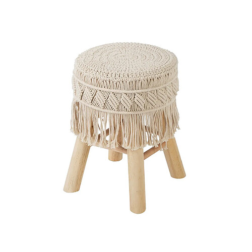 Atmosphera, Createur D'Interieur Tabouret Macramé Été Indien - Atmosphera