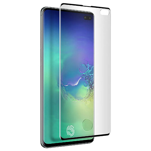 Film écran Galaxy S10 Plus Verre Trempé Incurvé Applicateur Moxie Contour Noir