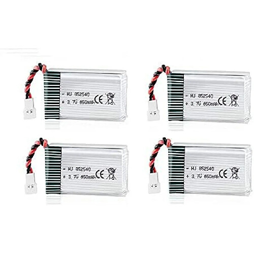 4 Pcs Batterie Lipo Rechargeable (3.7V, 850mAh Lipo) pour Drones Rc Quadcopters Syma X5SC X5SW